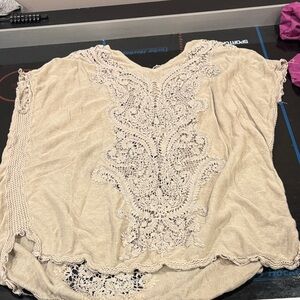 Elegant Cream Lace Women's Cover Up